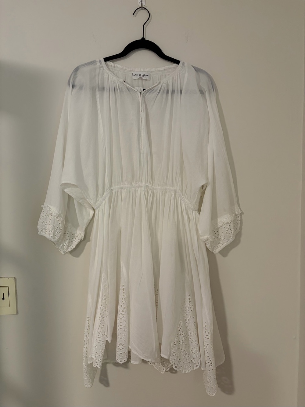 Apiece Apart Vereda Eyelet Mini Dress